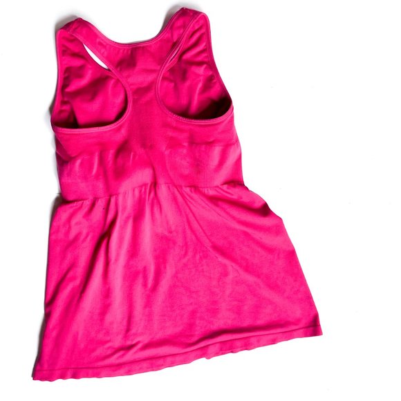 target hot pink racerback workout top + built-in sports bra size L - Picture 5 of 6